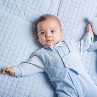 🎄Maminky máme SKLADOM pre chlapčeka tento teplý velúr elegatný komplet HENRY v modrej farbe veľkosť 68🎄